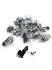 26-Richelieu Matte Black Oval Closet Rod End Supports 16mm Bracket US Seller!