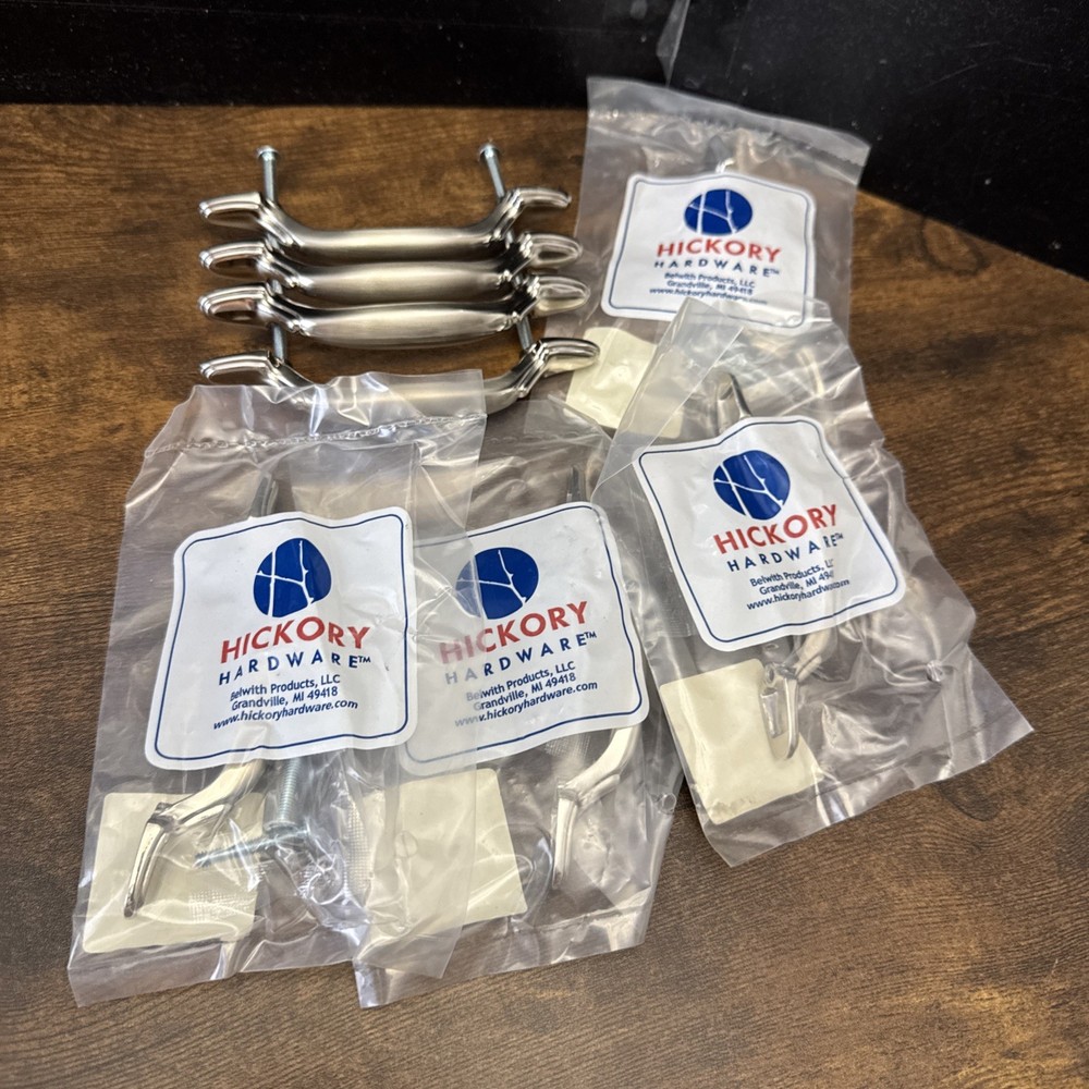Lot of 8 Hickory Hardware Tranquility Satin Chrome 3″ Cabinet Arch Pull P521-SC