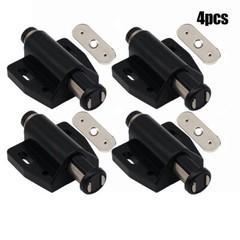 4Pc Single Magnetic Pressure Push Open Touch Latch Cabinets Door Drawer Lock Set