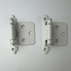 Laurey 28742 No Inset Self-Closing Hinge, White Lot of 12 pairs with screws