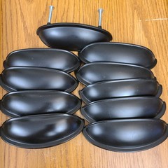 Lot 10 Matte Black Cabinet Hardware Cup Drawer Pulls Handles 3 inch hole spacing