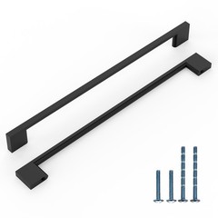 10 PCS Matte Black Kitchen Cabinet Cupboard Drawer Handle Pull 8.8 Inch 224mm