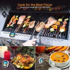 Digital Meat Thermometer for Food Cooking. Waterproof & Instant Read for