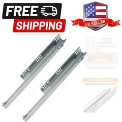 Drawer Slide,Under-Mount Concealed Self Soft Close Under，Concealed Cabinet Fu…