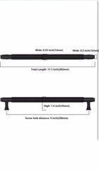 Asidrama 10 Pack 9 Inch(228mm) Matte Black Kitchen Cabinet Handles Cabinet Pulls