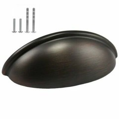 Oil Rubbed Bronze Cabinet Drawer Dresser Cup Bin Pull 3″