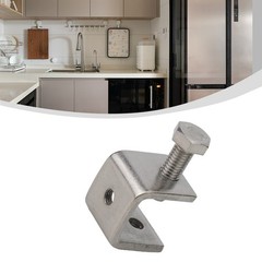 C-clamp Jaw U-shaped Clip Silver Stainless Steel Table Bracket With Screw