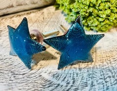 1 Glass Starfish Star Nautical Beach Knob Cabinet Drawer Pull furniture Hardware