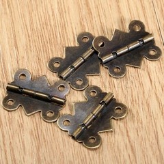 Antique Brass Jewelry Box Door Butterfly Hinges with Screws 20x25mm 4/12/20Pcs