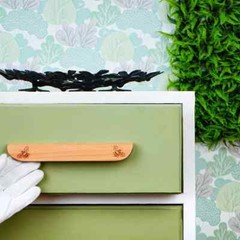 Natural Wooden Bee Door Handle Home Decor Pack of 1