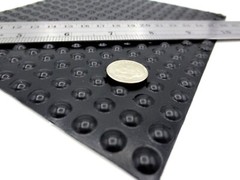 Stick-On Adhesive Durable Rubber Bumper Pad, Has 5/16″ Pad, Is 3/32″ Tall