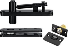 Black Hidden Hinge Heavy Duty Pivot Stainless Steel 360 Rotation Secret Door