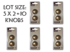 [5X] 2-Pk Hawthorne Place Beaded Ring Cabinet Knob Antique Brass Finish [G3]