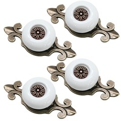 suiwotin Ceramic Knobs, White Dresser 4pcs 4 Pieces,