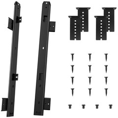 18″ Black Drawer Slides – Heavy Duty Metal Rails