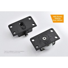 Black Plastic and Stainless Steel Sliding Door Wheel for Wardrobe YD320 Silent