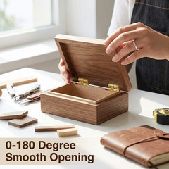 8 Pack 8mm Hidden Brass Barrel Hinges 180° Concealed Invisible Hinge for DIY Box