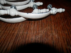 Set of 7 White Cabinet Furniture Door Drawer Cabinet Hardware Pull Handles