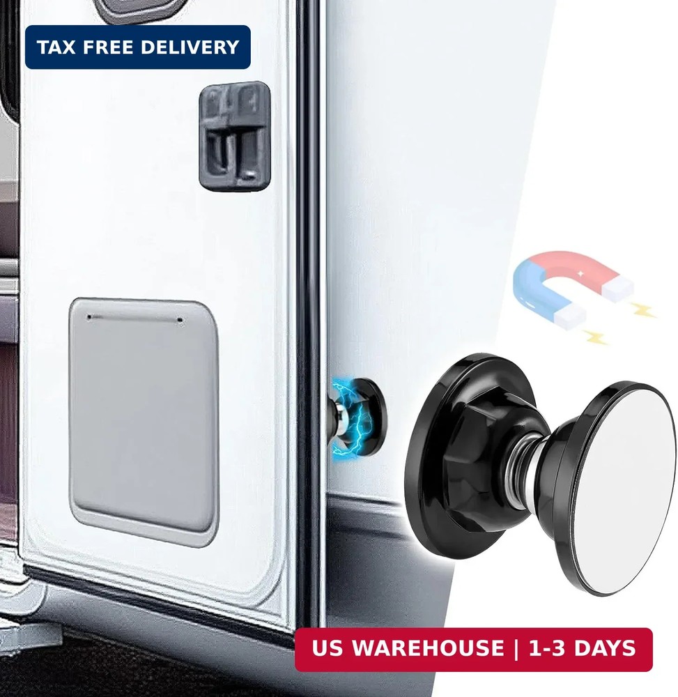 RV Magnetic Door Catch with Adhesives Screws – Easy to Install Camper Trailer Do