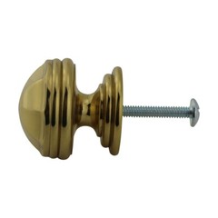 Cabinet Knob Bright Brass 1 1/4″ Dia Octagonal Shaped Design Renovators Supply