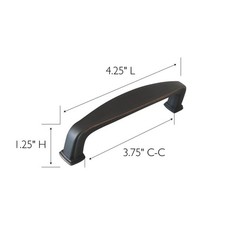 182170 Park Avenue 96mm C-C Drawer Pull Oil Rubbed Bronze 10-Pack