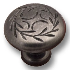 Round 25 Pack Weathered Nickel Knob 1-1/4″ diameter (No Screws)
