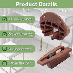 10 Sets Round Drawer Track Guide and Glides – Universal Replacement Parts – H…