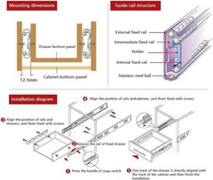 Galvanized 15-Inch Full Extension Drawer Slides – Smooth, Silent Function