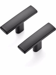 Ravinte 60 Pack 1-3/4 inch Curved Cabinet Pulls Matte Black 1.75”Length
