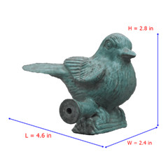 Brass GREEN BIRD Figurine Drawer Cabinet Knob Pulls Handle Vintage Home Decor