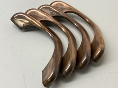 Vintage MCM Boomerang Cabinet Pulls by N.L. Co./Youngstown — RARE Copper Color!!