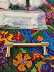 Lot of (9) Brand New 5″ Solid Brass Cabinet Door Drawer Handle Pulls 4″ center