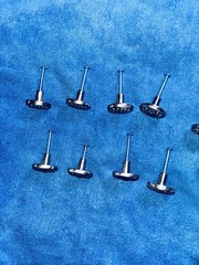 Lot of 9 New 1.25″ Cabinet Drawer Knobs Hardware Round Pulls Brushed Nickel