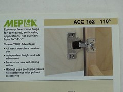 MEPLA ACC 162 HINGE, 510.356.00.13, 1/2″ overlay, Flat Top