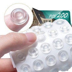 Cabinet Door Bumpers Pack of 200 Self Adhesive 200-Clear Crown, Clear(200pcs)