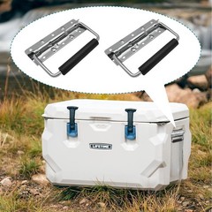Spring Loaded Handle with Rubber Grip – 2 Pack, Silver Finish