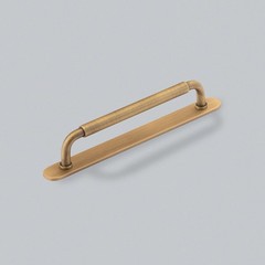 6.3″ CC Okus Kitchen Cabinet Pull Handle With Back Plate In Dark Brushed Brass