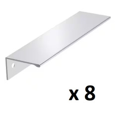 *8* Amerock Edge Pull Collection 5-1/16 in (128 mm) Polished Chrome Drawer Pull