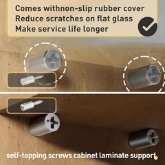 70 Pcs Self Tapping Screws Cabinet Laminate Support, Shelf Pins 70 PCS, Clear