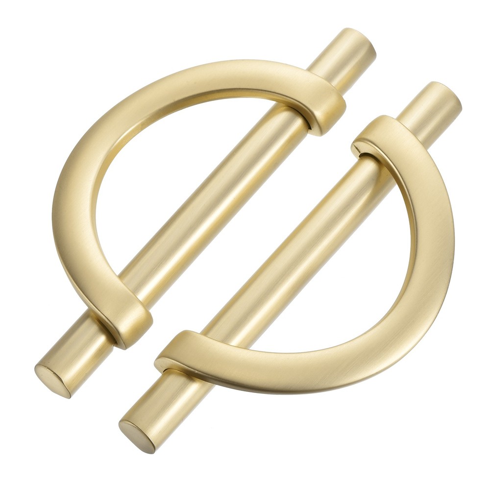 10 Pack Brushed Gold Pulls Cabinet Door Handles 3.75″ (96MM) Hole Centers