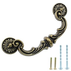 Biaungdo 4 Pcs 6 Inch Zinc Alloy 188mm/7.4 inches, Antique Yellow Bronze
