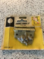 Stanley 2-1/2″ Satin Brass Plated/Loose Pins – Cabinet Hinges Vintage/New F4