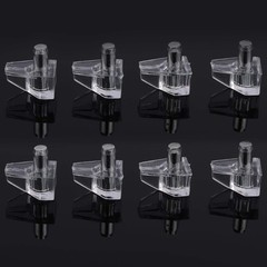 5 mm Clear Shelf Support Pegs Cabinet Clips Holder Plastic Bookcase Self-Lock…