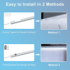 Maylit under Cabinet Lights Plug In, 3 Pcs 12 Inch Ultra Thin under Cabinet Ligh