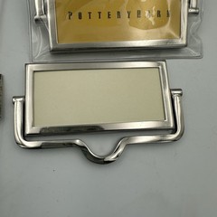 Set Of 6 Pottery Barn Front Mounted Hardware Label Drawer Pull NEW- Polish Nick