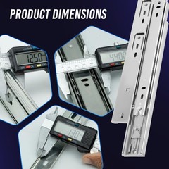 Ourshom 10 Inch Soft Close Drawer Slides 1 Pairs (2pcs) Side Mount Rails- Hea…
