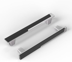 10 Pieces Cabinet Handles Two Tone Silver Drawer Pulls Brushed Nickel and Black