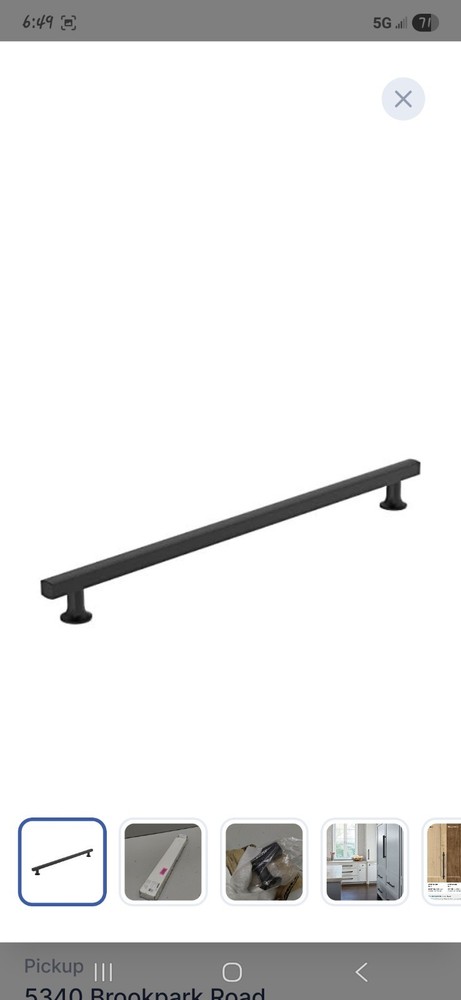 Amerock Corp BP37111MB Everett Appliance Pull, 18 in (457 mm) Center-to-Cente…