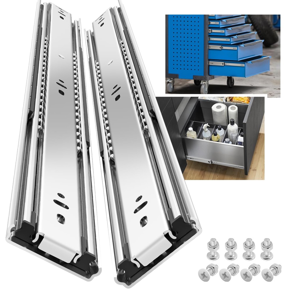 Shuhang 1 Pair 150 Lb Load Capacity Heavy Duty Drawer Slides 28 Inch Full