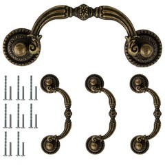 Kyuionty 4 Pack Bail Pull Handles, 2.75 Inch Hole Inch, Antique Bronze